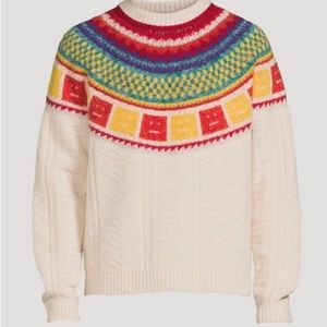 Acne rainbow wool sweater. Size small.